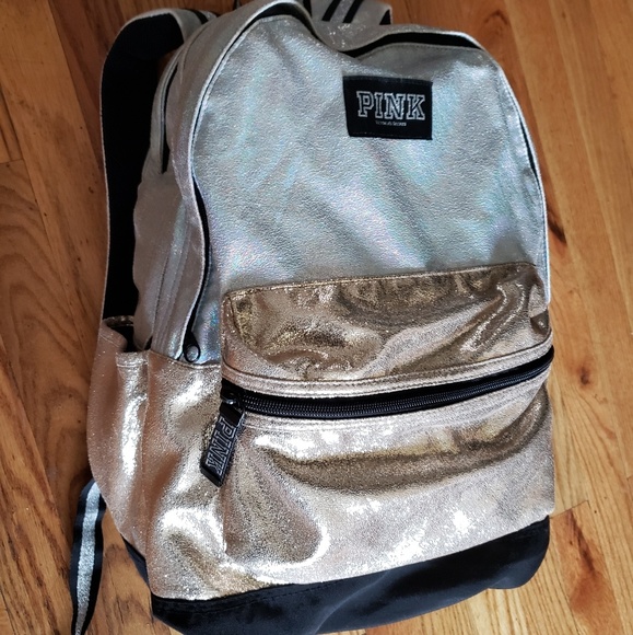 SOLD>>VS Pink Metallic backpack - Picture 3 of 8